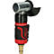Winkelschleifer in Schwarz, Rot und Silber, mit dem Logo von KS Tools. Detailaufnahme.