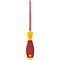 Close-up of a red and yellow screwdriver, metallic and hexagonal at the tip. Labelled: 5.5 x 125.