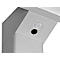 SLV Werklamp LED vloerlamp, touch dimmer, 7600 lumen, 79 W, 200-240 V, PIR sensor, vaste LED's, L 692 x B 310 x H 1950 mm, zilver