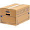 SmoothMove FastFold Standaard verhuisdoos, C-split golfkarton, handgrepen, H 270 x B 320 x D 470 mm, 39 L, 10 stuks, bruin