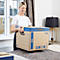 SmoothMove Umzugskarton FastFold groß, 85 L, 2-lagige Wellenpappe, H 412 x B 480 x T 470 mm, 5 Stück, braun