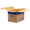 SmoothMove verhuisdoos FastFold extra groot, 127 L, 2-laags golfkarton, H 463 x B 480 x D 632 mm, 5 stuks, bruin