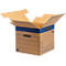 SmoothMove verhuisdoos FastFold groot, 85 L, 2-laags golfkarton, H 412 x B 480 x D 470 mm, 5 stuks, bruin
