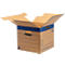 SmoothMove verhuisdoos FastFold groot, 85 L, 2-laags golfkarton, H 412 x B 480 x D 470 mm, 5 stuks, bruin