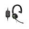 Schwarzes Headset mit Mikrofon und Steuerungselementen, "snom" Schriftzug.
