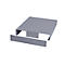 Socle pour chariot élévateur pour armoire à tiroirs Bedrunka+Hirth avec L 555 mm, y compris tôle de protection avant &amp; arrière, L 1305 x P 736 x H 112 mm, tôle d'acier