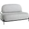 Sofa ADMIRAAL, retro-look, B 1245 x D 710 x H 770 mm, grijs