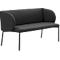 Sofa Leyform LIV, 2-Sitzer, rechteckig, B 1270 x T 620 x H 740 mm, mit Armlehnen & Gleitern, Stoffbezug, anthrazit