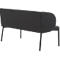 Sofa Leyform LIV, 2-Sitzer, rechteckig, B 1270 x T 620 x H 740 mm, mit Armlehnen & Gleitern, Stoffbezug, anthrazit