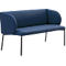 Sofa Leyform LIV, 2-Sitzer, rechteckig, B 1270 x T 620 x H 740 mm, mit Armlehnen & Gleitern, Stoffbezug, dunkelblau