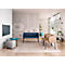 Sofa Leyform LIV, 2-Sitzer, rechteckig, B 1270 x T 620 x H 740 mm, mit Armlehnen & Gleitern, Stoffbezug, dunkelblau
