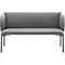 Sofa Leyform LIV, 2-Sitzer, rechteckig, B 1270 x T 620 x H 740 mm, mit Armlehnen & Gleitern, Stoffbezug, grau
