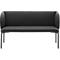 Sofa Leyform LIV, 2-zits, rechthoekig, B 1270 x D 620 x H 740 mm, met armleuningen &amp; glijders, stoffen bekleding, antraciet