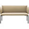 Sofa Leyform LIV, 2-zits, rechthoekig, B 1270 x D 620 x H 740 mm, met armleuningen &amp; glijders, stoffen bekleding, beige