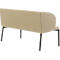 Sofa Leyform LIV, 2-zits, rechthoekig, B 1270 x D 620 x H 740 mm, met armleuningen &amp; glijders, stoffen bekleding, beige