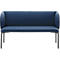 Sofa Leyform LIV, 2-zits, rechthoekig, B 1270 x D 620 x H 740 mm, met armleuningen &amp; glijders, stoffen bekleding, donkerblauw