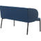 Sofa Leyform LIV, 2-zits, rechthoekig, B 1270 x D 620 x H 740 mm, met armleuningen &amp; glijders, stoffen bekleding, donkerblauw