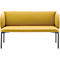 Sofa Leyform LIV, 2-zits, rechthoekig, B 1270 x D 620 x H 740 mm, met armleuningen &amp; glijders, stoffen bekleding, geel