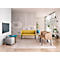 Sofa Leyform LIV, 2-zits, rechthoekig, B 1270 x D 620 x H 740 mm, met armleuningen &amp; glijders, stoffen bekleding, geel
