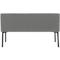 Sofa Leyform LIV, 2-zits, rechthoekig, B 1270 x D 620 x H 740 mm, met armleuningen &amp; glijders, stoffen bekleding, grijs