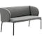 Sofa Leyform LIV, 2-zits, rechthoekig, B 1270 x D 620 x H 740 mm, met armleuningen &amp; glijders, stoffen bekleding, grijs