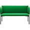 Sofa Leyform LIV, 2-zits, rechthoekig, B 1270 x D 620 x H 740 mm, met armleuningen &amp; glijders, stoffen bekleding, groen
