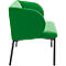 Sofa Leyform LIV, 2-zits, rechthoekig, B 1270 x D 620 x H 740 mm, met armleuningen &amp; glijders, stoffen bekleding, groen
