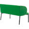 Sofa Leyform LIV, 2-zits, rechthoekig, B 1270 x D 620 x H 740 mm, met armleuningen &amp; glijders, stoffen bekleding, groen