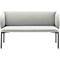 Sofa Leyform LIV, 2-zits, rechthoekig, B 1270 x D 620 x H 740 mm, met armleuningen &amp; glijders, stoffen bekleding, lichtgrijs