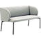 Sofa Leyform LIV, 2-zits, rechthoekig, B 1270 x D 620 x H 740 mm, met armleuningen &amp; glijders, stoffen bekleding, lichtgrijs
