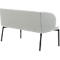 Sofa Leyform LIV, 2-zits, rechthoekig, B 1270 x D 620 x H 740 mm, met armleuningen &amp; glijders, stoffen bekleding, lichtgrijs
