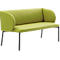 Sofa Leyform LIV, 2-zits, rechthoekig, B 1270 x D 620 x H 740 mm, met armleuningen &amp; glijders, stoffen bekleding, lichtgroen