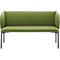 Sofa Leyform LIV, 2-zits, rechthoekig, B 1270 x D 620 x H 740 mm, met armleuningen &amp; glijders, stoffen bekleding, mosgroen