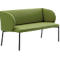 Sofa Leyform LIV, 2-zits, rechthoekig, B 1270 x D 620 x H 740 mm, met armleuningen &amp; glijders, stoffen bekleding, mosgroen