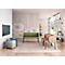 Sofa Leyform LIV, 2-zits, rechthoekig, B 1270 x D 620 x H 740 mm, met armleuningen &amp; glijders, stoffen bekleding, mosgroen