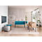 Sofa Leyform LIV, 2-zits, rechthoekig, B 1270 x D 620 x H 740 mm, met armleuningen &amp; glijders, stoffen bekleding, petrol