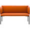Sofa Leyform LIV, 2-zits, rechthoekig, B 1270 x D 620 x H 740 mm, met armleuningen &amp; glijders, stoffen bekleding, terracotta