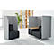 Soft Seating System BE SOFT, 1 zitting, met tafel, w. akoestisch paneel, incl. stekkersysteem, zwart-grijs