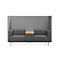 Soft Seating System BE SOFT, 2 places, avec table, avec panneau acoustique, incl. système de prise, noir-gris