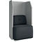 Soft-Seating-System BE SOFT, Sessel, ohne Tisch, m. Akustik-Panel, schwarz-grau