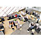 Soft-Seating-System BE SOFT, Sessel, ohne Tisch, m. Akustik-Panel, schwarz-grau
