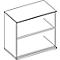 SOLUS boekenkast, 2 OH, 1 legbord, B 800 x D 420 x H 760 mm, wit/kersen Romana