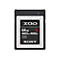 Carte mÃ©moire XQD noire de Sony avec 64 Go, 440 Mo/s en lecture, 400 Mo/s en Ã©criture, logo USB. Inscription: XQD.