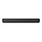 Schwarze Soundbar, mittig platziert. Auf der linken Seite steht der Name 'Sony'. Auf der Oberseite befinden sich Bedienelemente.