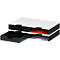 Sortierstation Set Styro styrodoc Trio, 4 Fächer, schwarz-grau/schwarz