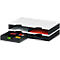 Sortierstation Set Styro styrodoc Trio, 4 Fächer, schwarz-grau/schwarz