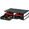 Sortierstation Set Styro styrodoc Trio, 4 Fächer, weiß-schwarz/schwarz