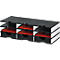 Sortierstation Set Styro styrodoc Trio, 9 Fächer, weiß-schwarz/schwarz