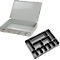 Sortimentskoffer ADB, leer, 11-fache Einteilung, abschließbar, mit Griff, B 330 x T 230 x H 50 mm, Stahl & ABS-Kunststoff, lichtgrau RAL 7035