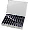 Sortimentskoffer ADB, leer, 20-fache Einteilung, abschließbar, mit Griff, B 330 x T 230 x H 50 mm, Stahl & ABS-Kunststoff, lichtgrau RAL 7035